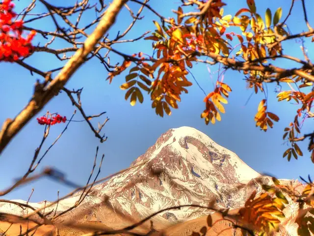 Gergeti Trinity Church below Mount Kazbek